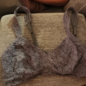 Aerie Lace Bralette in Gray
